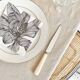 White and gold porcelain dinner plates