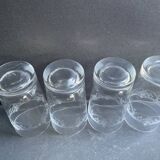 4 Engraved crystal fruit juice glasses