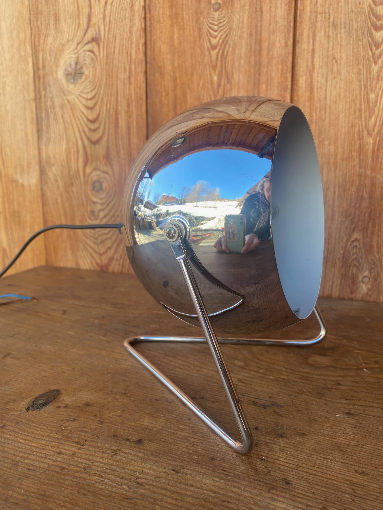 Paire de lampes esprit « Eye-ball » en métal