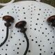 Lot de 3 porte-manteaux double patères bistrot bois et métal