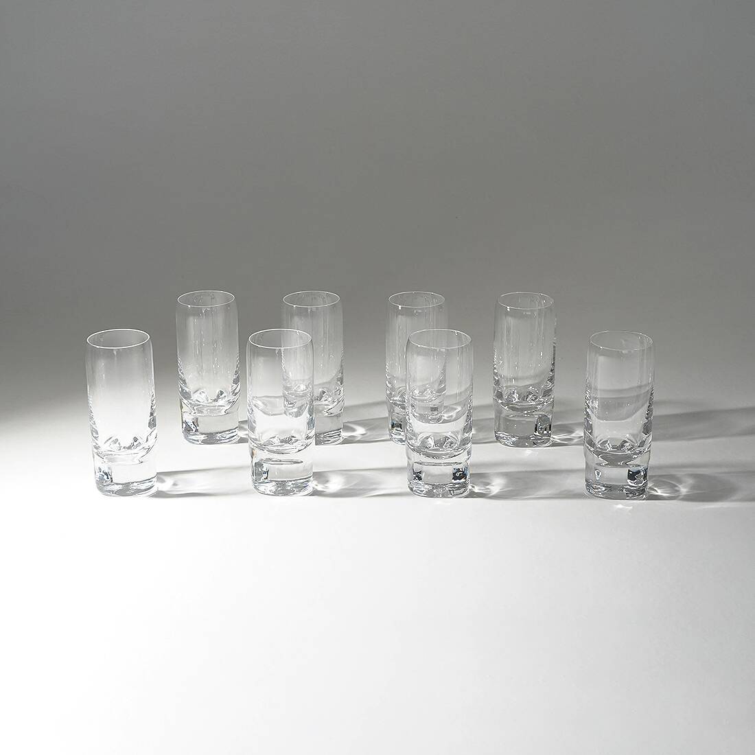 8 “Pitagora Highball” glasses by Marco Zanuso for Arnolfo di Cambio, 1970s