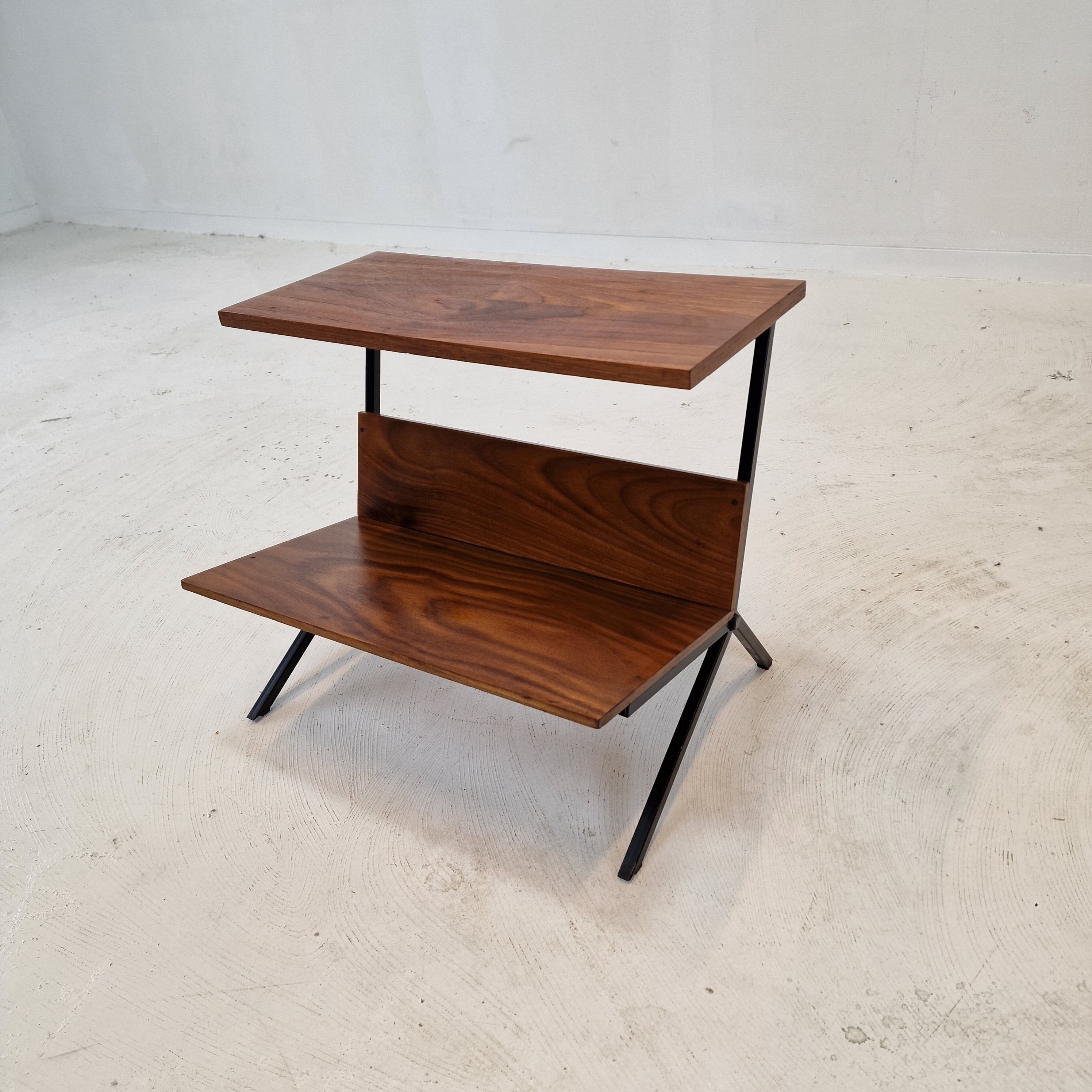 Mid century dutch side table or magazine rack, 1960's