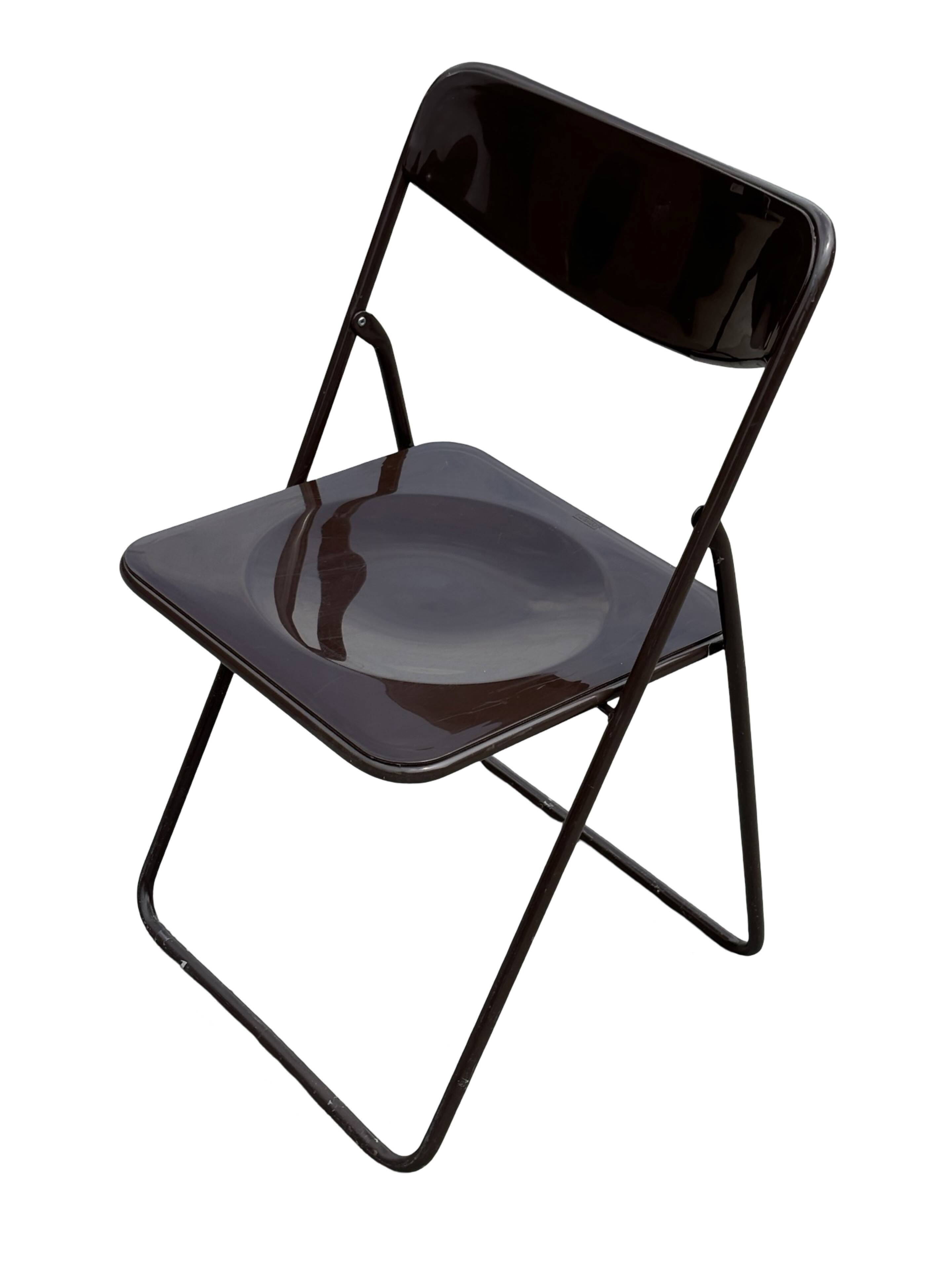 Vintage Ted Folding chairs Niels Gammelgaard for Ikea - Set of four - in Dark Brown
