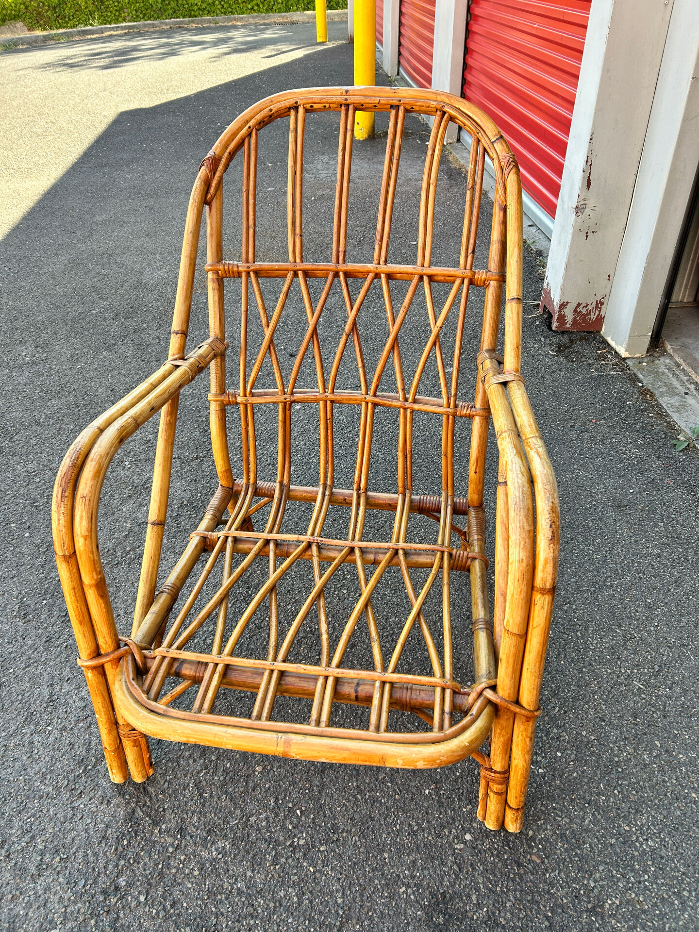 Bonaudi vallauris rattan lounge chair - 1950s/60s