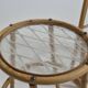 Pair of vintage mid century bamboo ice glass flower stands