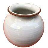 1960s glazed terracotta ball vase