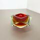 Murano glass sommerso diamond bowl ashtray element by flavio poli, italy, 1970s