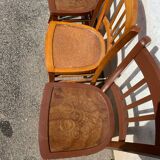 Set of 6 mismatched bistro chairs