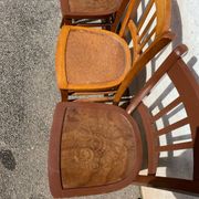 Set of 6 mismatched bistro chairs