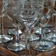 Lot de 8 verres en cristal gravé – Style Louis XVI