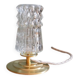 Cut glass table lamp