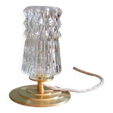 Cut glass table lamp