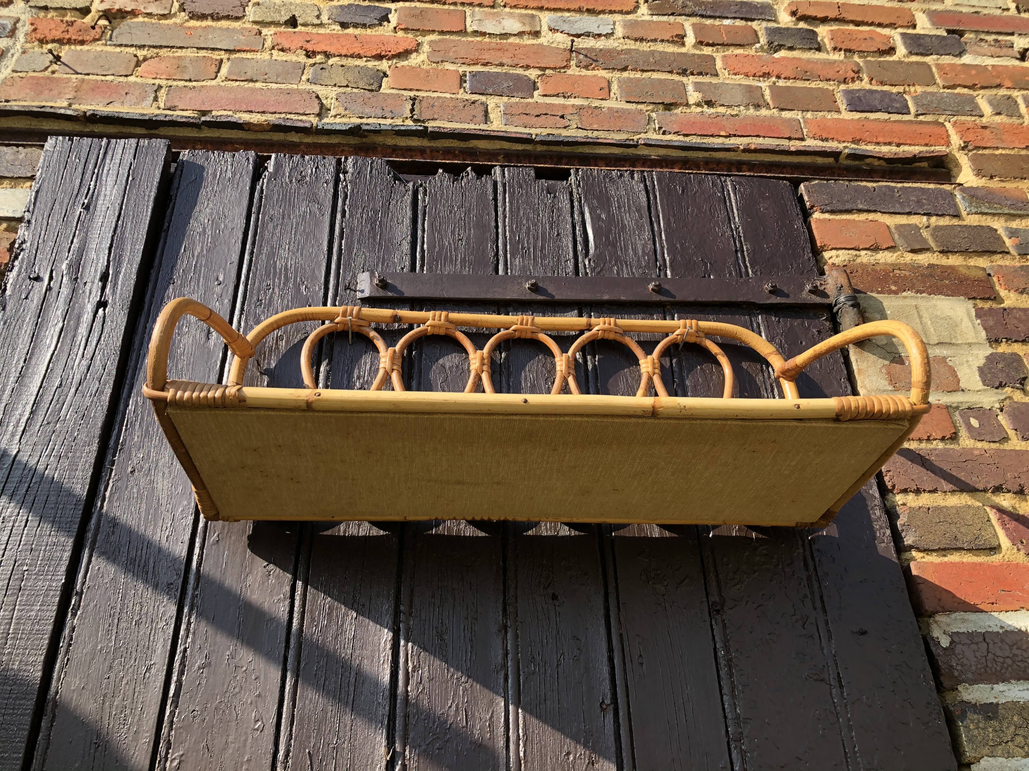 1950 wall rattan shelf