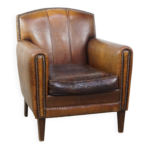 fauteuil en cuir de mouton
