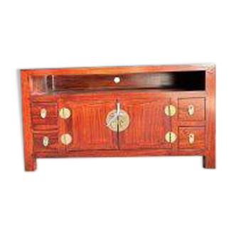 Chinese TV cabinet in solid elm.