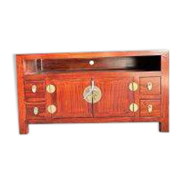 Chinese TV cabinet in solid elm.