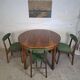Table ronde extensible Art déco des années 1950, rénovée