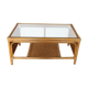 Braided rattan coffee table