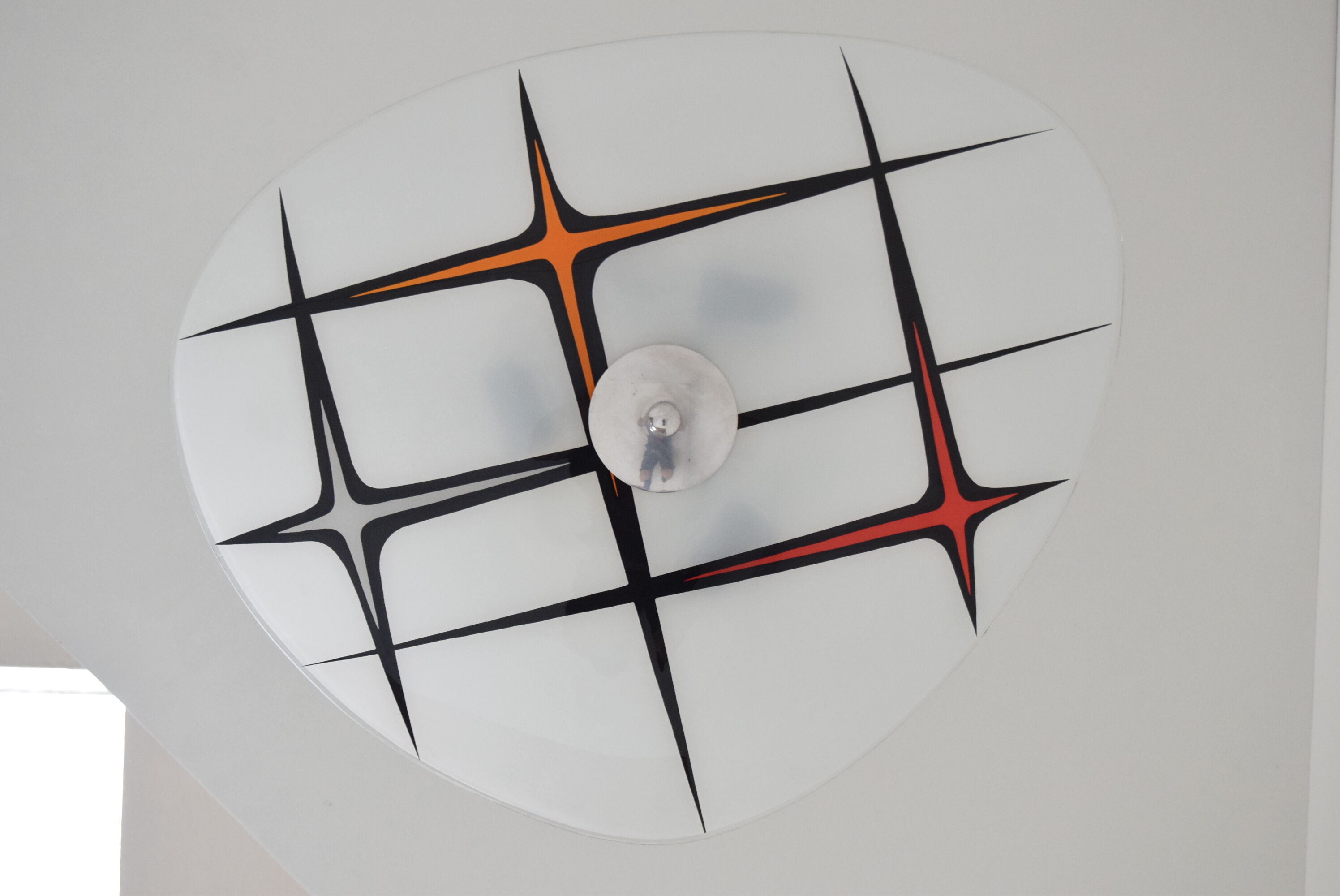 Mid-century Glass Pendant by  Napako,1970’s.