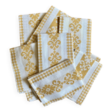 Set of 11 ocher napkins