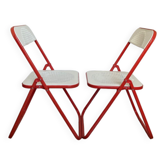 Paire de chaises pliantes 80's