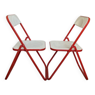 Pair of folding chairs 80's
