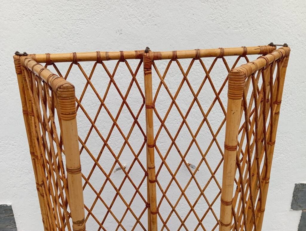 1960s lattice rattan screen