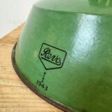 Grande Lampe à Suspension Industrielle en Émail Vert de Revo, 1940s