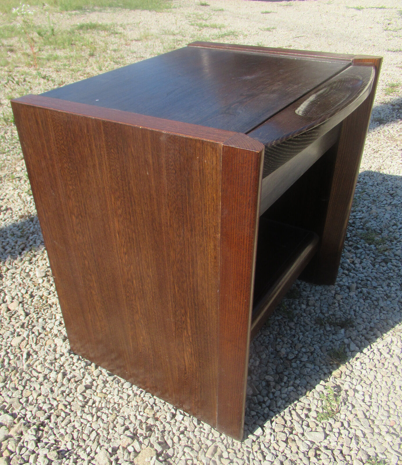 Paire de tables de chevet, vintage, placage palissandre