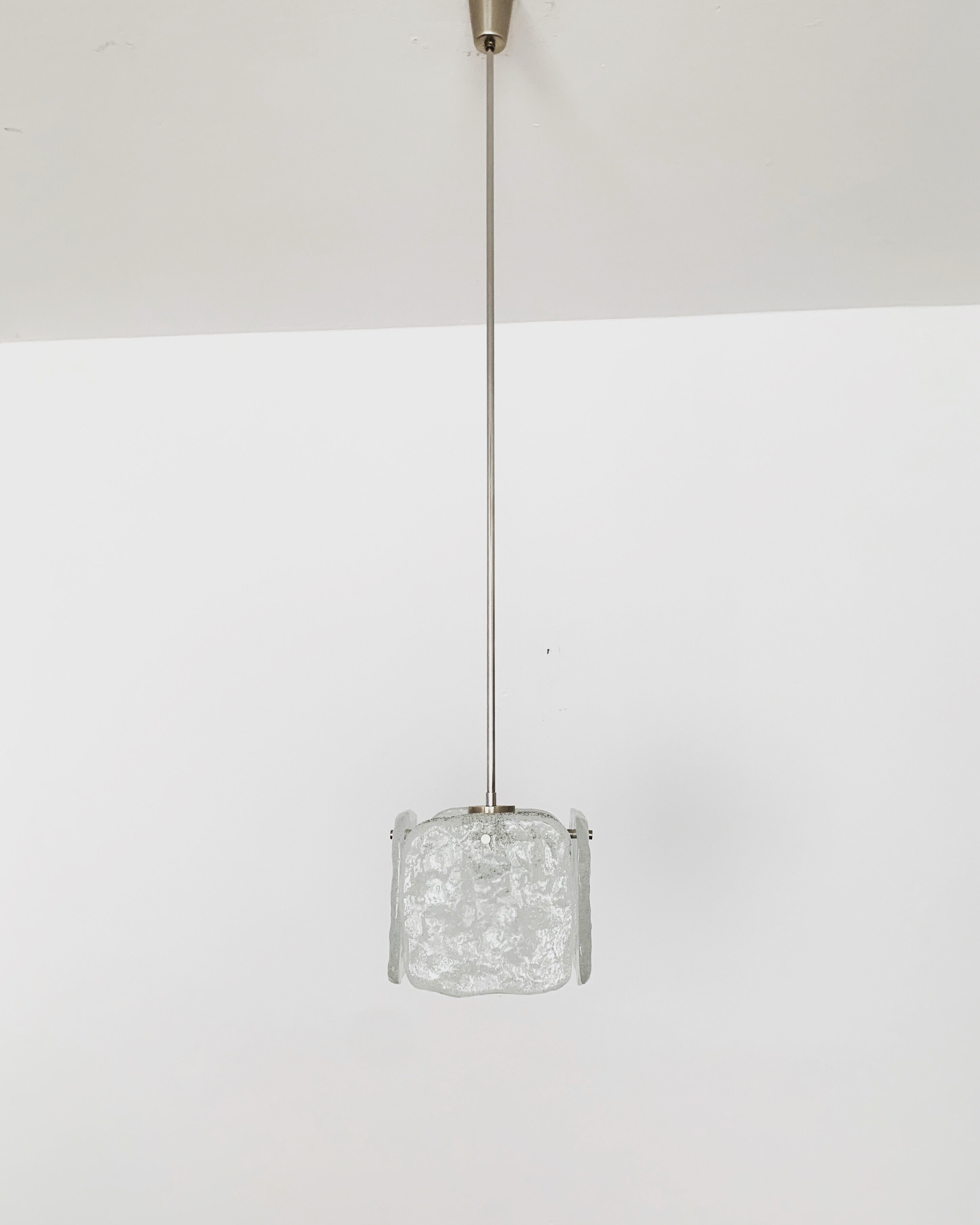 Austrian Ice Glass Chandelier by J.T. Kalmar