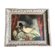 Odalisque with red curtain, oil on wood, circa 1950.