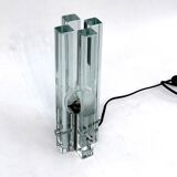 Lampe de table en verre vintage Gallotti e Radice des années 70