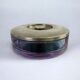 Sergio Asti purple Murano glass & inox vanity box for Arnolfo di Cambio, Italy 1970s