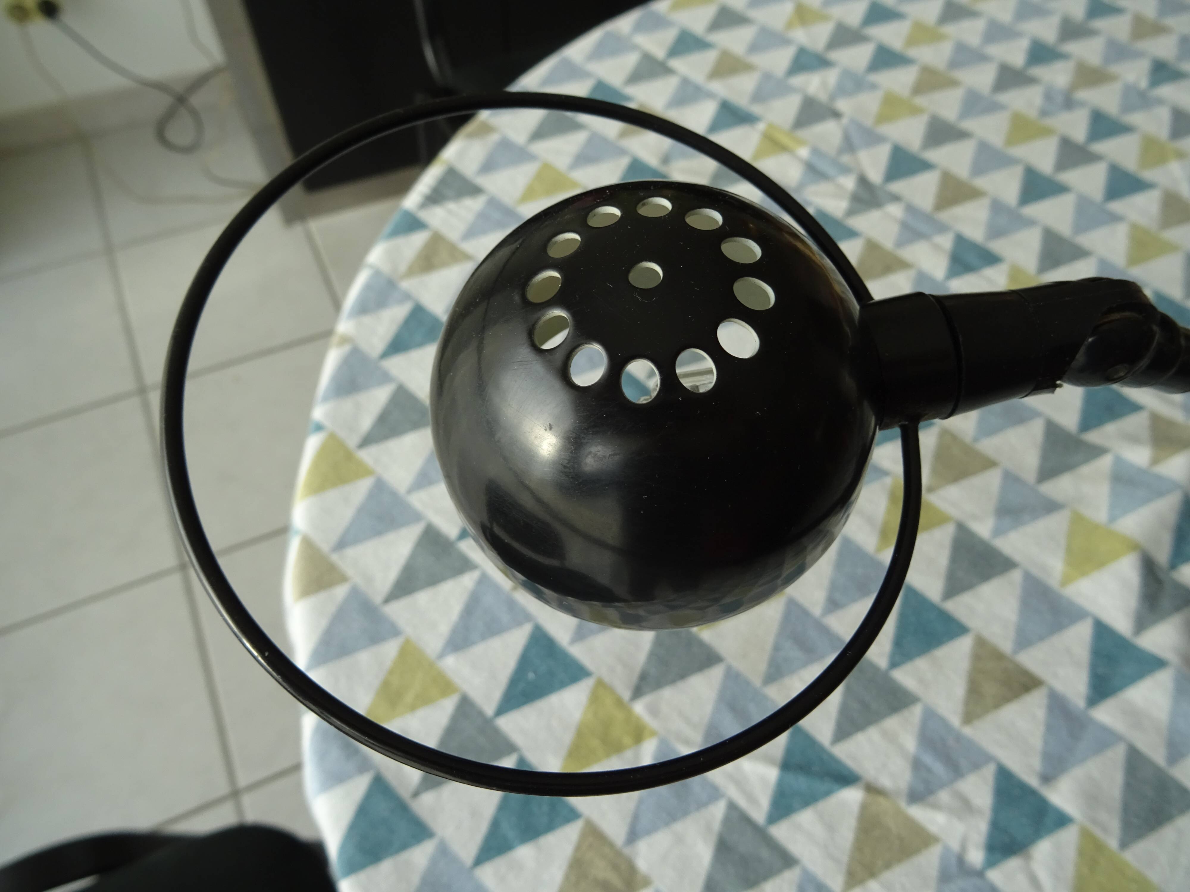 Aluminor articulated lamp black metal Vintage 70/80