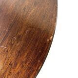 Table bistrot ronde française vintage avec cadre en fonte