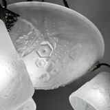 Lustre Art Déco verre Muller Frères