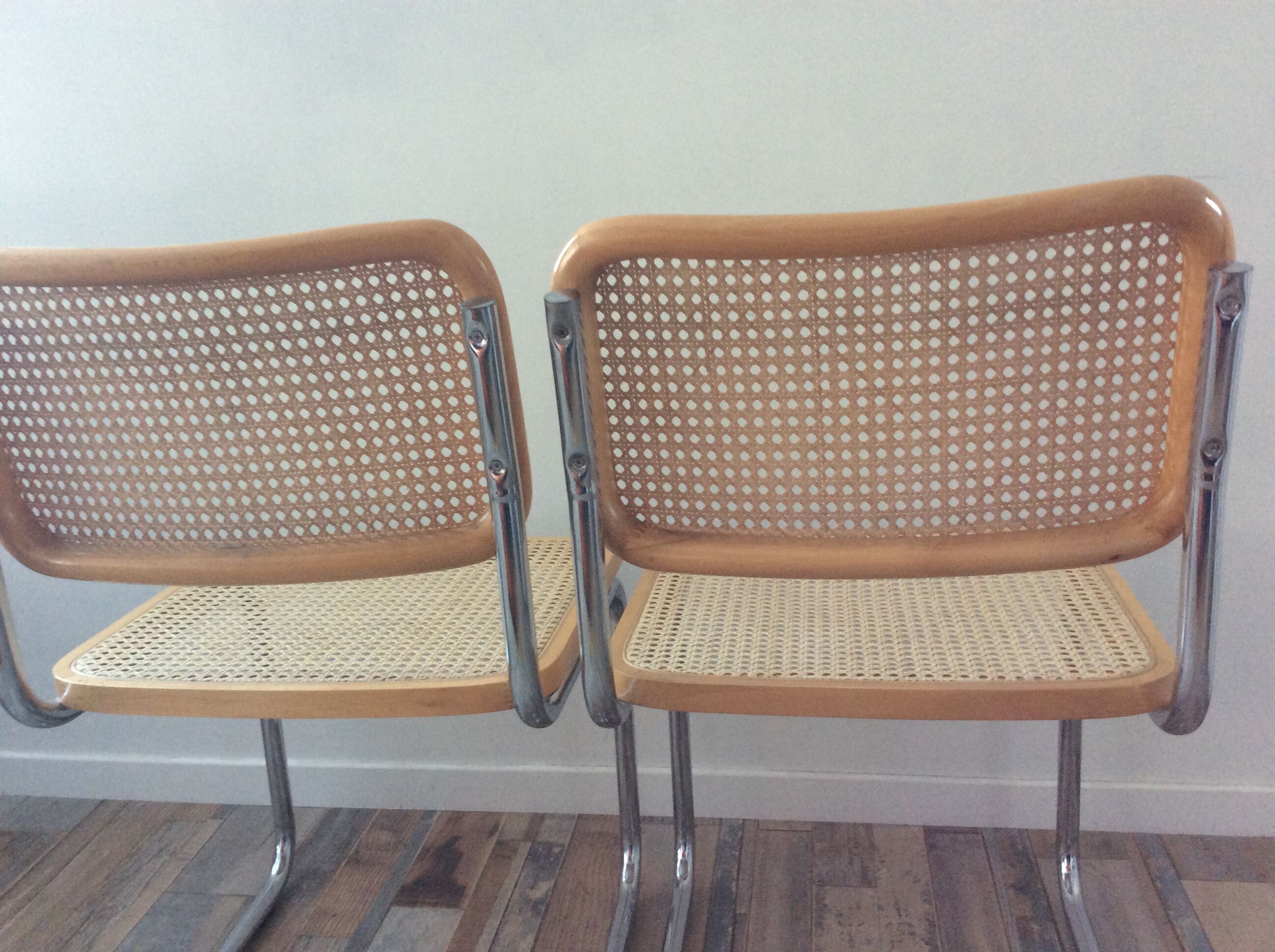 Pair of chairs Marcel Breuer Cesca B32