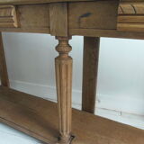 Old solid oak console waxed finish