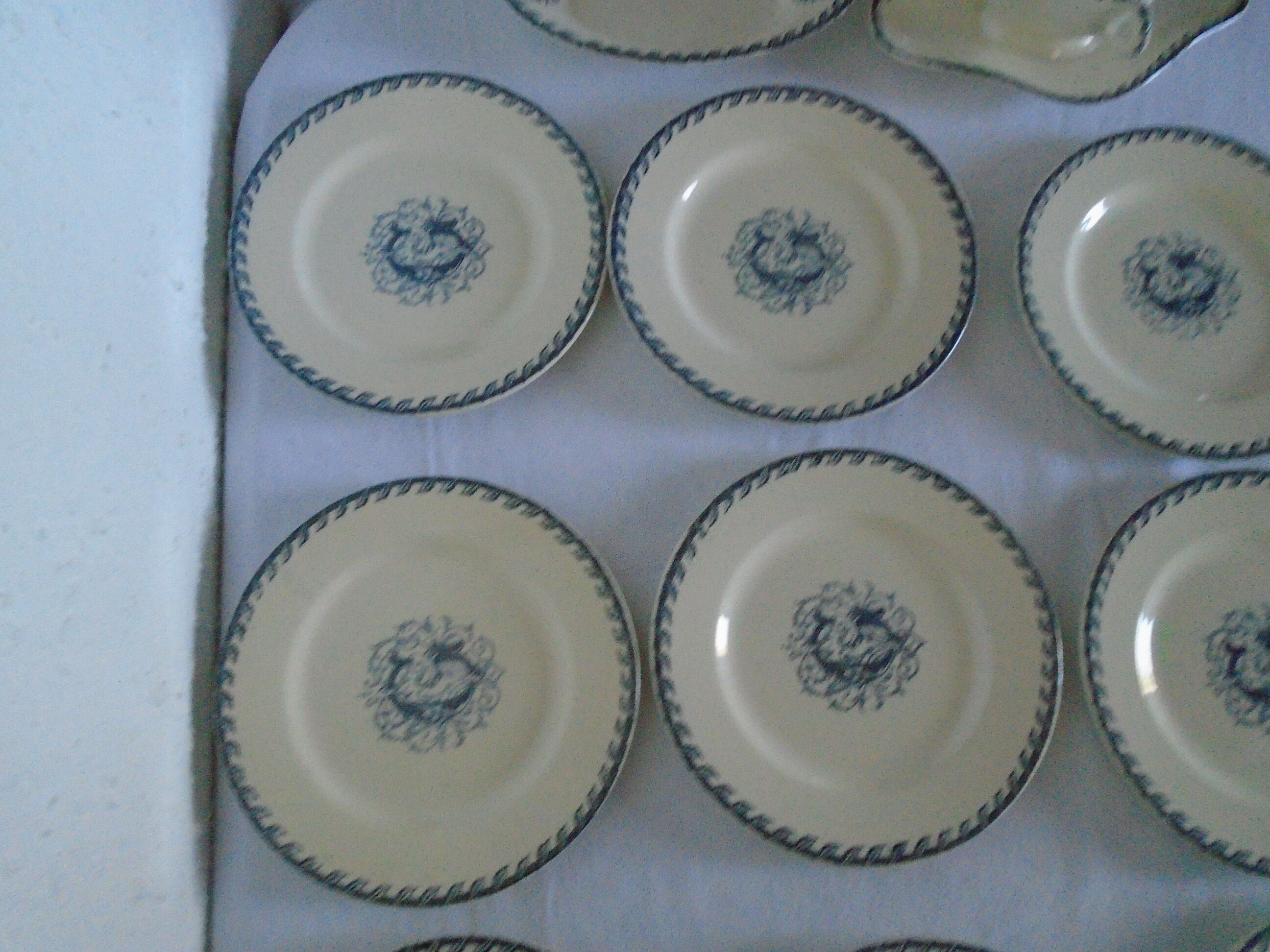 9 Plates K - G Luneville - 1 ravier - 1 original original saucer