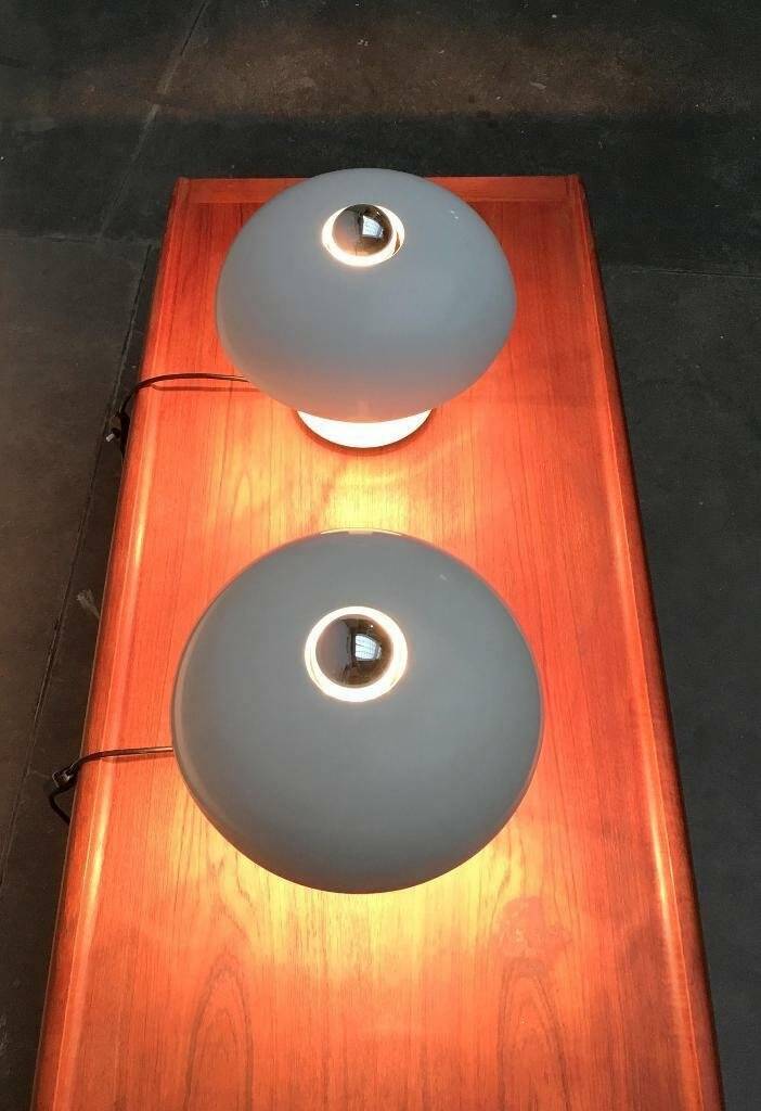 Mid-century German mushroom table lamp from the Space Age, by Kontakt-Werkstätten / Staff, 1960s, set of 2.
