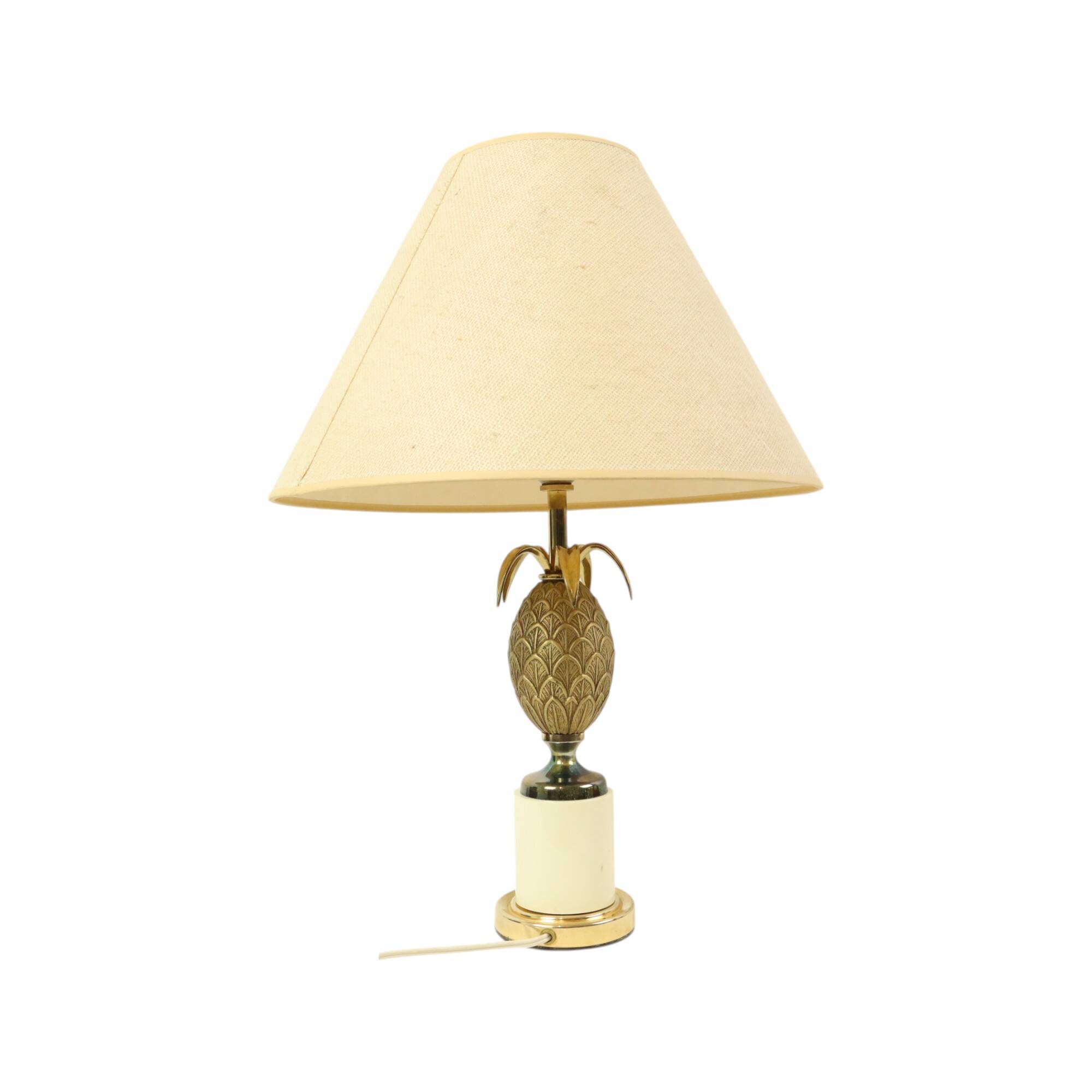 Brass Pineapple Lamp Style Maison Charles Hollywood Regency