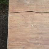 Farm table 2 drawers solid oak raw wood