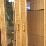 Armoire vitrée en rotin