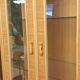 Rattan glass cabinet