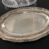 Metal & glass aperitif dish, 60s/70s