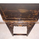 Ancienne console chinoise en bois laqué, chine dynastie qing