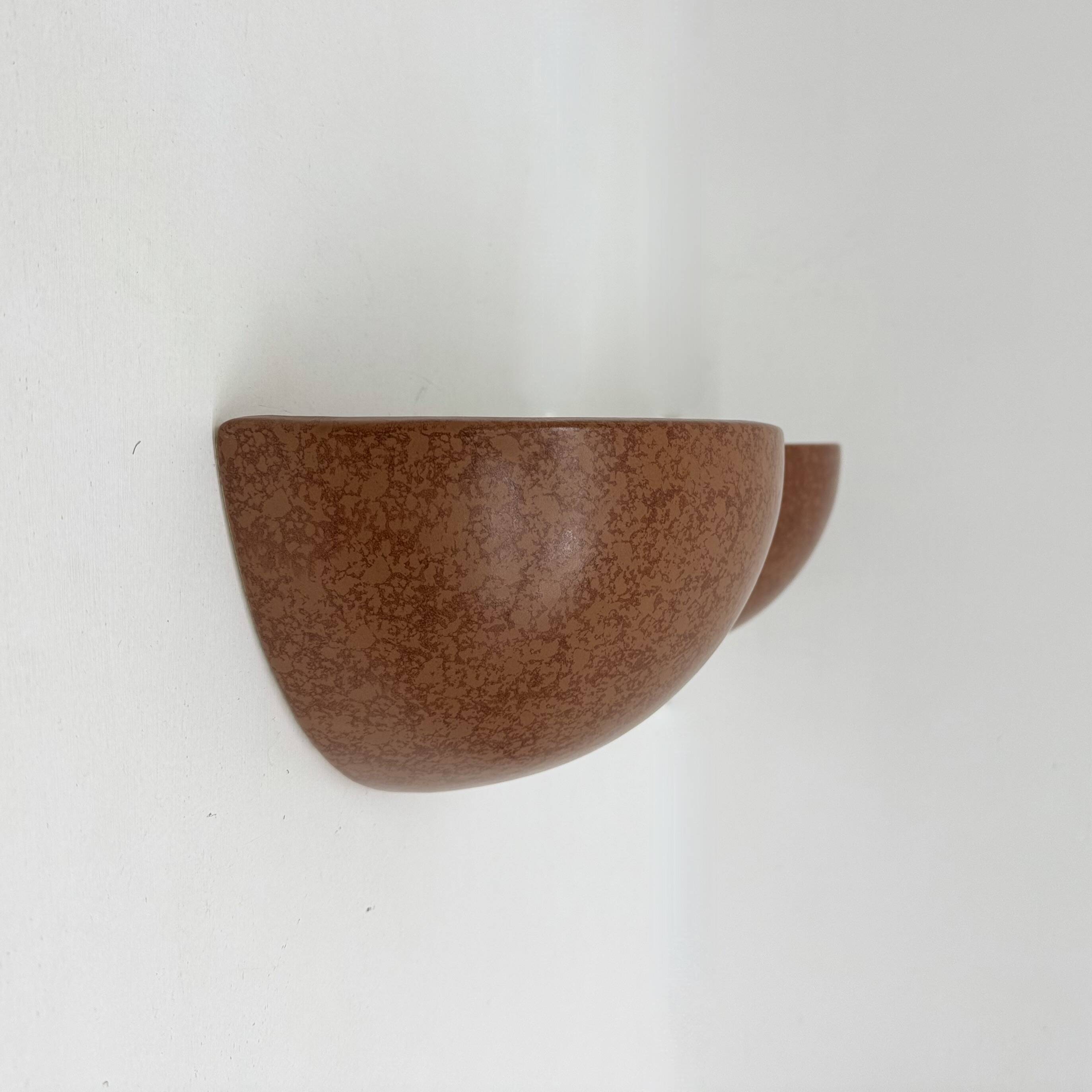 Mid-Century set of 4 ceramic wall lamp sconce , 1970s