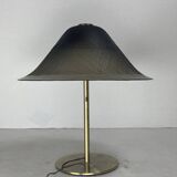 Lampe de table champignon en laiton et verre de l'ère spatiale par Peill & Puzzler 1970