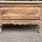 18th-century stripped chest in solid walnut