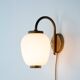 Lampe murale vintage très rare Kina par Bent Karlby, Lyfa, années 1940.